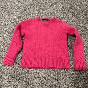 Cashmere Cable Knit Pink Sweater